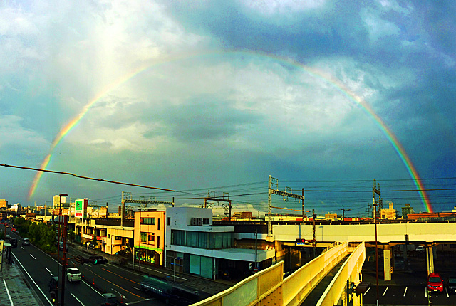 雨上がりに大きな虹がかかりました 国産うなぎ通販 大五うなぎ工房ブログ