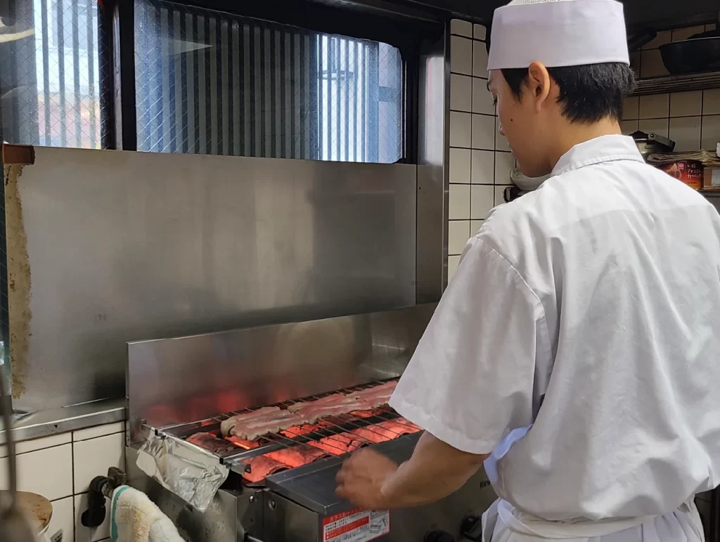 焼きの様子